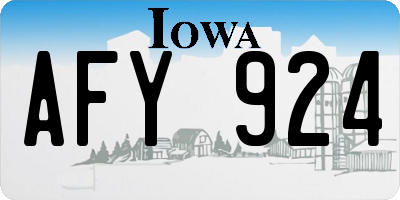 IA license plate AFY924