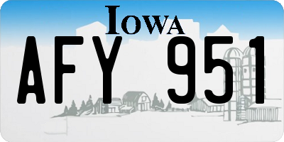 IA license plate AFY951