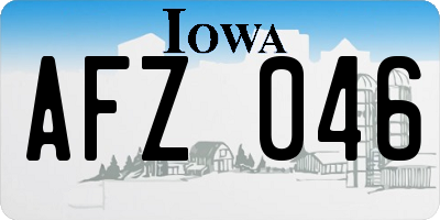 IA license plate AFZ046