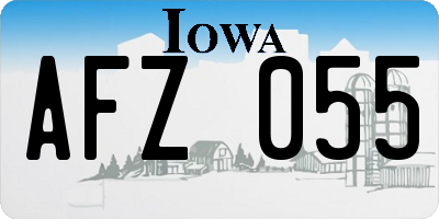 IA license plate AFZ055