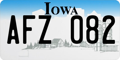 IA license plate AFZ082