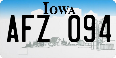 IA license plate AFZ094