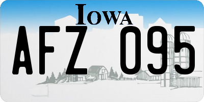 IA license plate AFZ095
