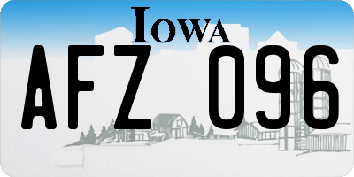 IA license plate AFZ096