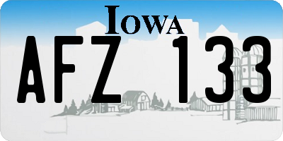 IA license plate AFZ133