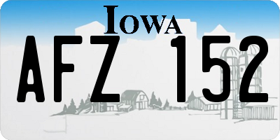 IA license plate AFZ152