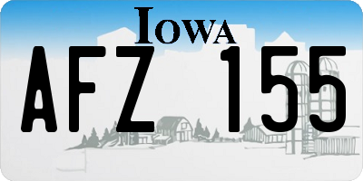 IA license plate AFZ155