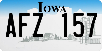 IA license plate AFZ157