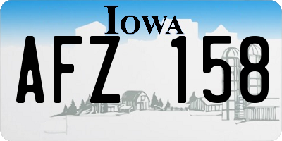 IA license plate AFZ158