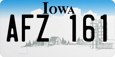 IA license plate AFZ161