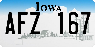 IA license plate AFZ167