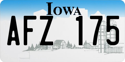 IA license plate AFZ175