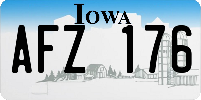 IA license plate AFZ176