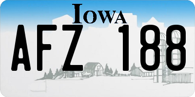 IA license plate AFZ188