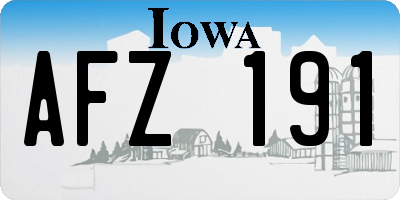IA license plate AFZ191