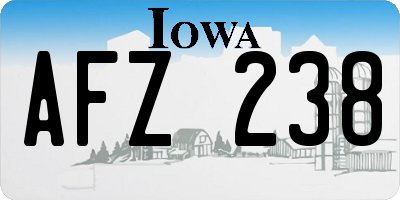IA license plate AFZ238