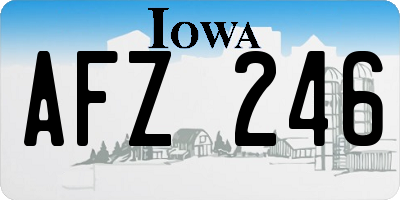 IA license plate AFZ246