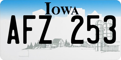 IA license plate AFZ253