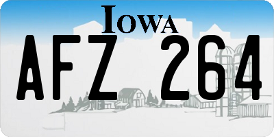 IA license plate AFZ264