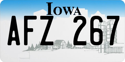 IA license plate AFZ267