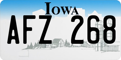 IA license plate AFZ268