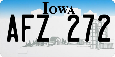 IA license plate AFZ272