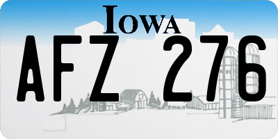 IA license plate AFZ276