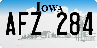 IA license plate AFZ284