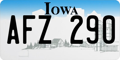IA license plate AFZ290