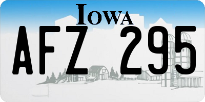 IA license plate AFZ295