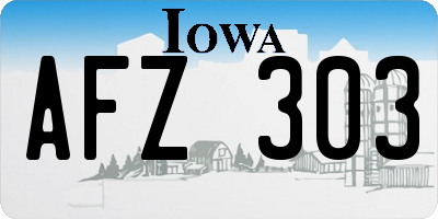 IA license plate AFZ303