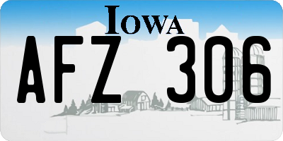IA license plate AFZ306