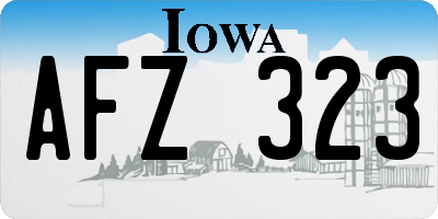 IA license plate AFZ323