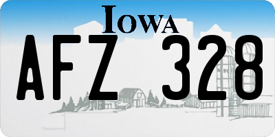IA license plate AFZ328