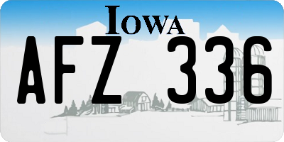 IA license plate AFZ336