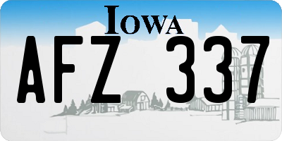 IA license plate AFZ337