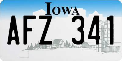 IA license plate AFZ341