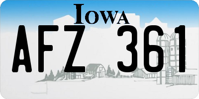 IA license plate AFZ361
