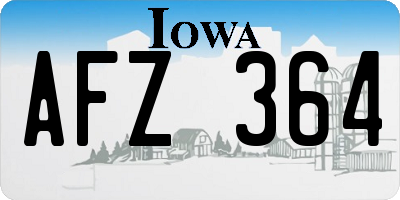 IA license plate AFZ364