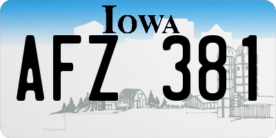IA license plate AFZ381