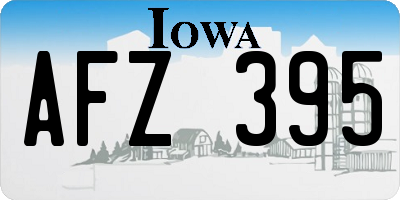 IA license plate AFZ395