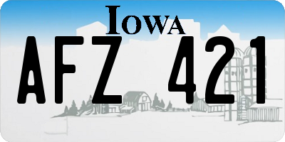 IA license plate AFZ421
