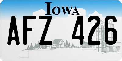 IA license plate AFZ426