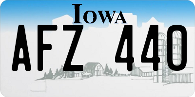 IA license plate AFZ440