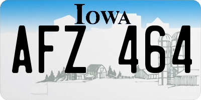 IA license plate AFZ464