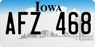IA license plate AFZ468