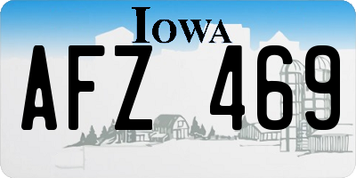 IA license plate AFZ469