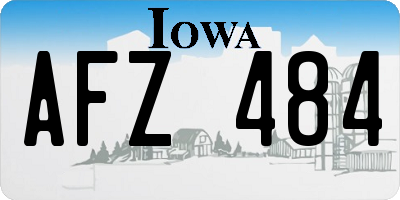 IA license plate AFZ484