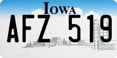 IA license plate AFZ519