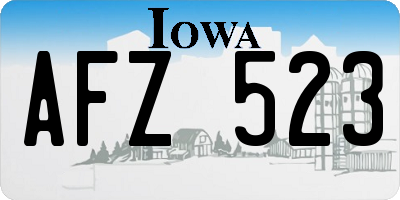 IA license plate AFZ523